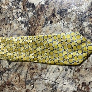 Yellow and Blue Geometric Pattern Tie